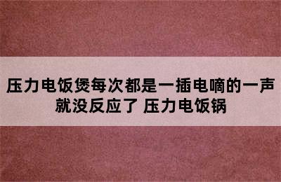 压力电饭煲每次都是一插电嘀的一声就没反应了 压力电饭锅